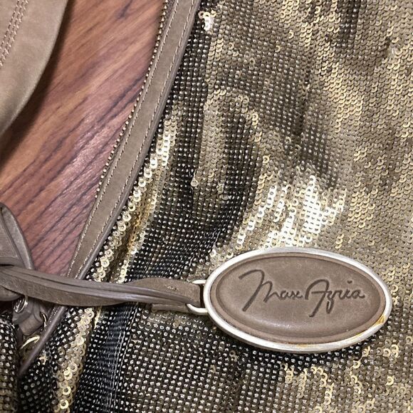 Max Azia Resort 2010 Sequin Hobo Bag with Suede Leather Shoulder Strap. - Picture 9 of 9